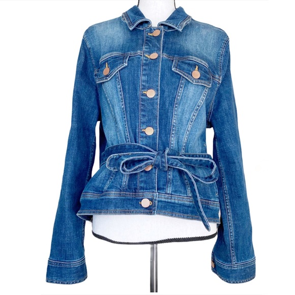 CAbi Dylan Belted Denim Jacket